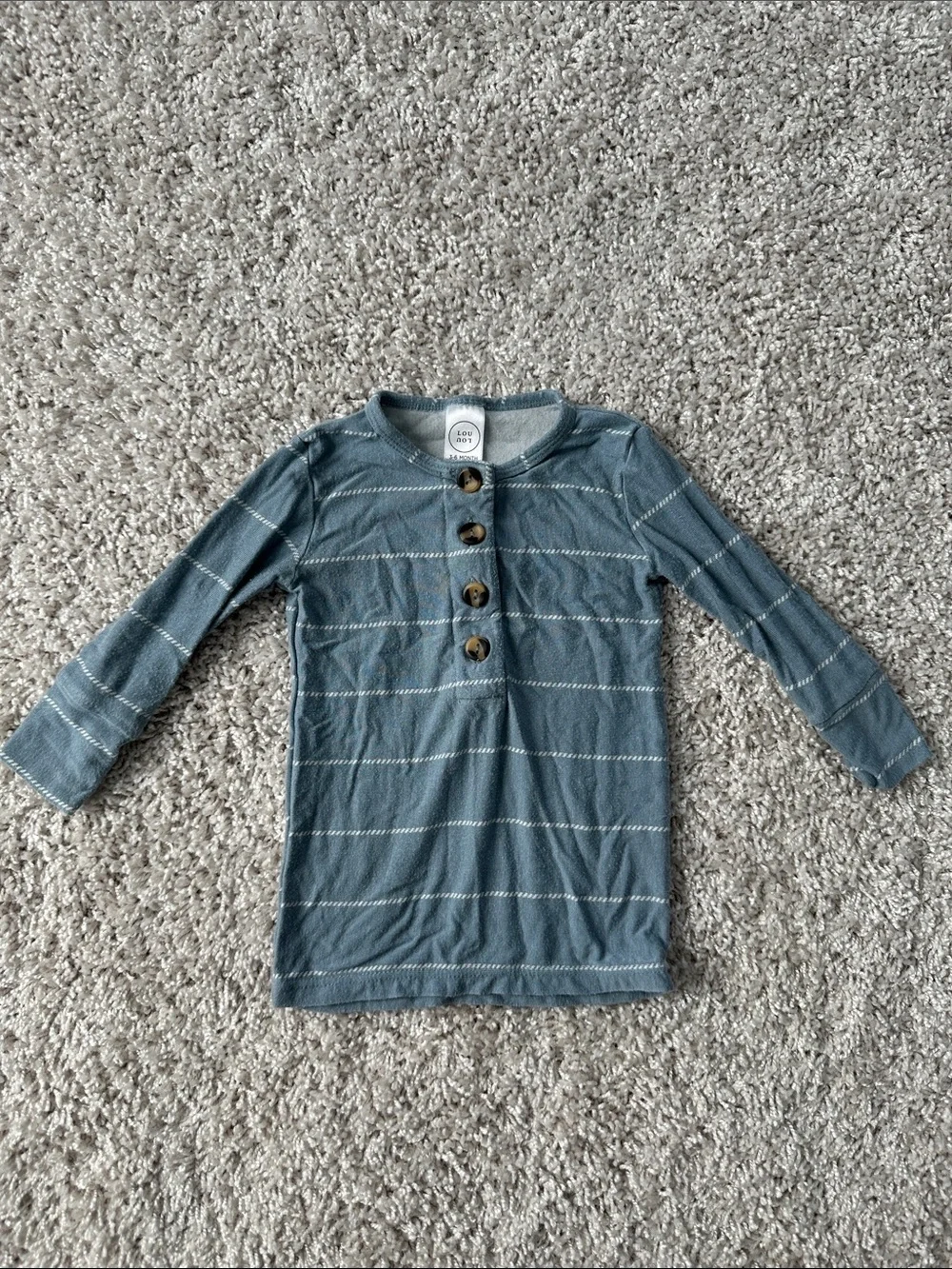 Lou Lou & Company Blue Striped Baby Top and Bottom Set